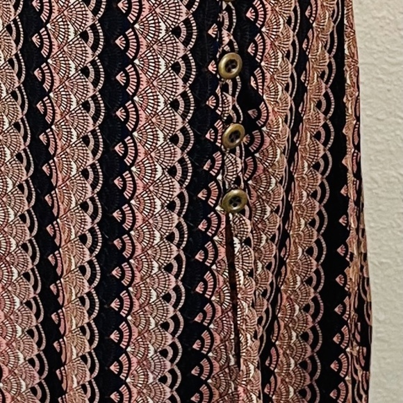 CLEOBELLA 2 pc handmade India maxi dress Blush/brown/black print Orig 328 - Picture 8 of 11